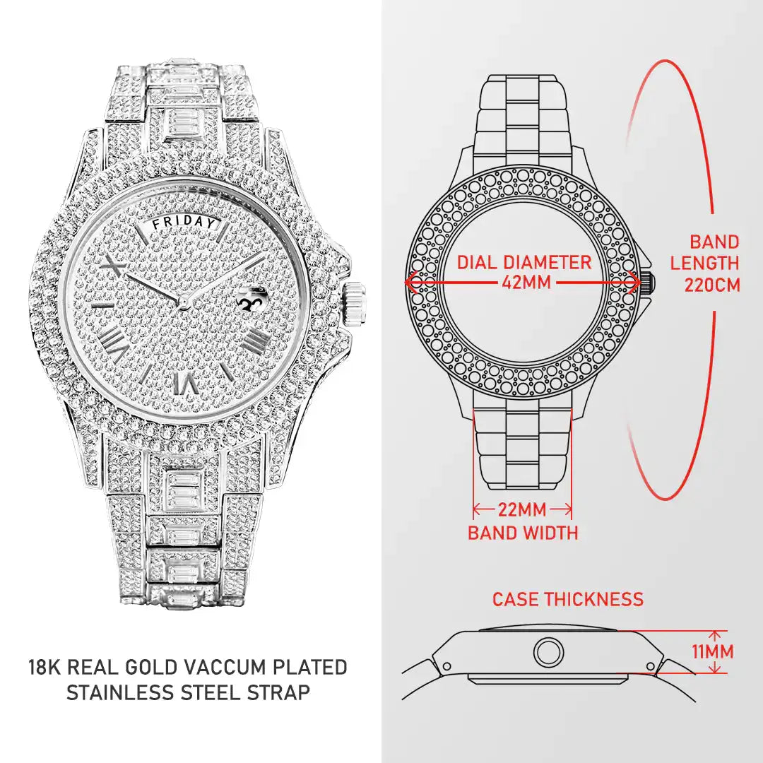 Masculino Diamond Quartz Watches - Lootquake