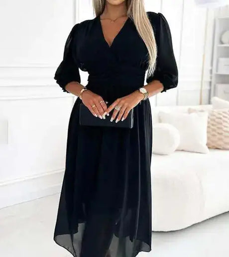 V-Neck Chiffon Dresses - Lootquake