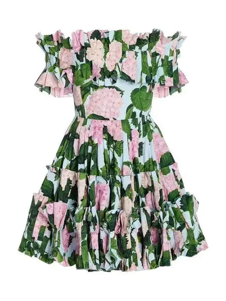 Summer Floral Ruched Dresses - Lootquake