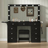 Yanosaku VD007 Bedroom Makeup Vanity desk with LED Mirror, 9 Drawers