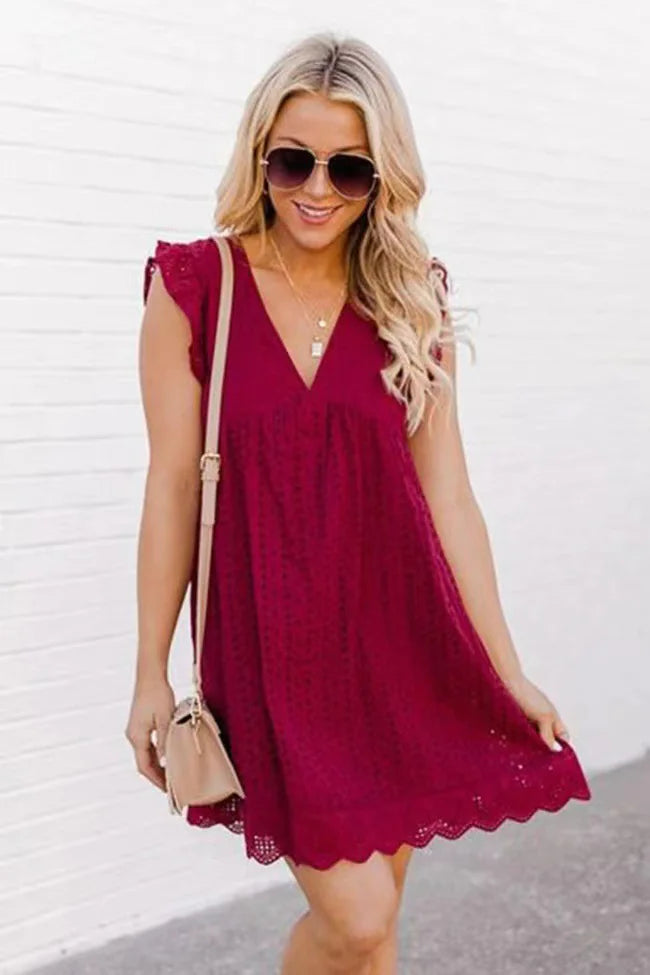 Lace Dresses With Pocket - Lootquake