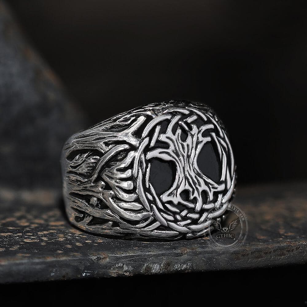 Anillo vikingo de acero inoxidable 316L de Yggdrasil