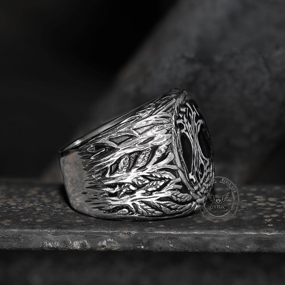 Anillo vikingo de acero inoxidable 316L de Yggdrasil