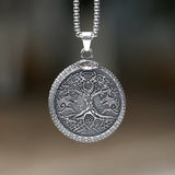 Yggdrasil Ouroboros Stainless Steel Pendant
