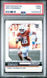 Graded 2024 Panini Instant NIL Arch Manning #AMC Rookie RC Football Card PSA 9 Mint