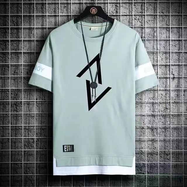 Camisetas de manga corta de verano de moda coreana para hombre 2024